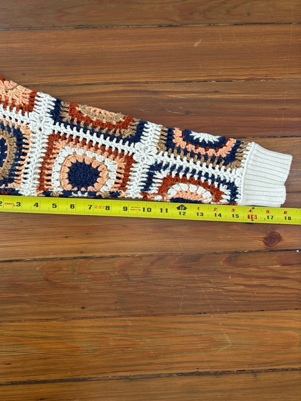 Crochet Square-Pattern Sweater - Picture 2 of 5